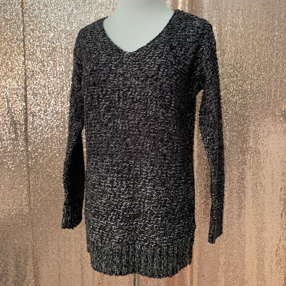 Black and White Knit Sweater